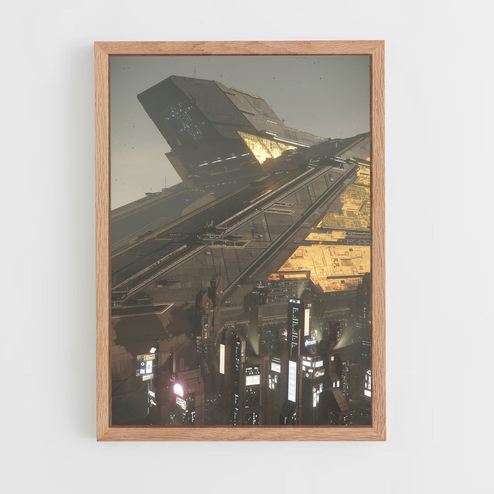 Poster Skyline Interstellaire – affiche Star Citizen (vue 4)